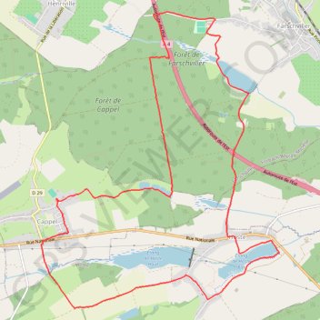 Itinéraire Rando circulaire au départ de Cappel, distance, dénivelé, altitude, carte, profil, trace GPS