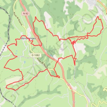 Itinéraire Randonnée des Vadrouillards - Vendranges, distance, dénivelé, altitude, carte, profil, trace GPS