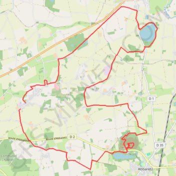 Itinéraire Abbaretz à VTT, distance, dénivelé, altitude, carte, profil, trace GPS