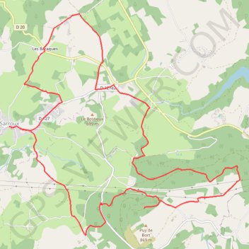 Itinéraire Un air de montagne - Sarroux, distance, dénivelé, altitude, carte, profil, trace GPS
