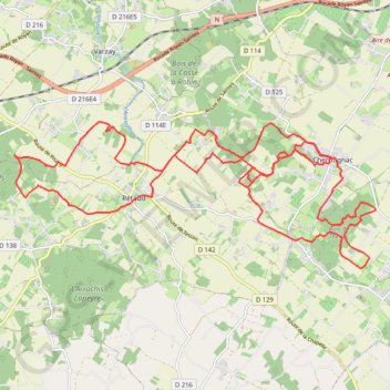 Itinéraire Chermignac, distance, dénivelé, altitude, carte, profil, trace GPS