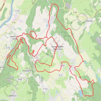 Itinéraire Rando Nord Isère, distance, dénivelé, altitude, carte, profil, trace GPS