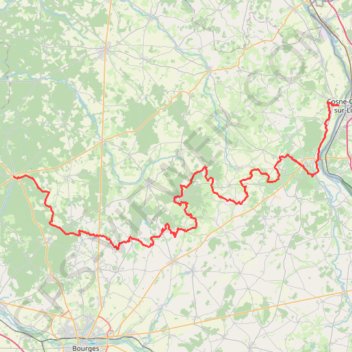 Itinéraire Cosne-Cours-sur-Loire - Neuvy-sur-Barangeon, distance, dénivelé, altitude, carte, profil, trace GPS