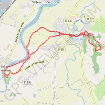 Itinéraire Rieux Volvestre, distance, dénivelé, altitude, carte, profil, trace GPS