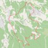 Itinéraire Le Beaucet-Caroufra-Venasque (84), distance, dénivelé, altitude, carte, profil, trace GPS