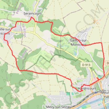 Itinéraire Oinville - Seraincourt, distance, dénivelé, altitude, carte, profil, trace GPS