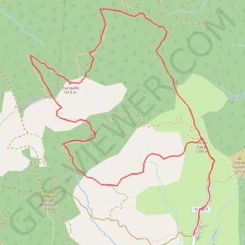 Itinéraire Charajaille en boucle depuis Glaise, distance, dénivelé, altitude, carte, profil, trace GPS