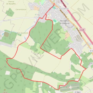 Itinéraire Notre-Dame-de-Lorette - Aix-Noulette, distance, dénivelé, altitude, carte, profil, trace GPS