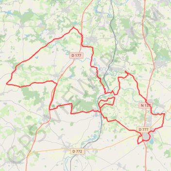 Itinéraire circuit en ligne (pléchâtel), distance, dénivelé, altitude, carte, profil, trace GPS