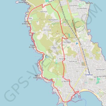 Itinéraire cote sauvage sud Ouest, distance, dénivelé, altitude, carte, profil, trace GPS