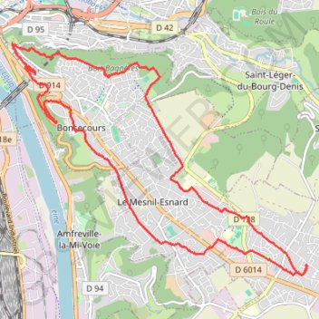 Itinéraire Bonsecours, distance, dénivelé, altitude, carte, profil, trace GPS