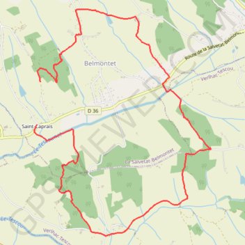 Itinéraire saint caprais, distance, dénivelé, altitude, carte, profil, trace GPS