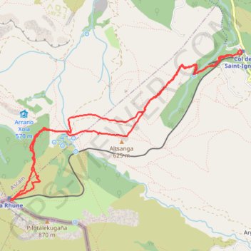 Itinéraire La Rhune, distance, dénivelé, altitude, carte, profil, trace GPS