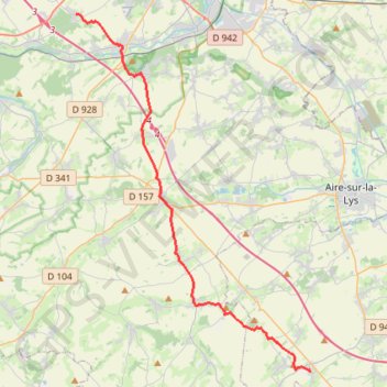 Itinéraire De Wisques à Auchy-au-Bois, distance, dénivelé, altitude, carte, profil, trace GPS