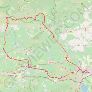 Itinéraire Audax_rando_Lézignan_6_aout-17310526, distance, dénivelé, altitude, carte, profil, trace GPS