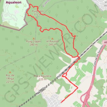 Itinéraire Coma-ruga - Barranc del Lleó, distance, dénivelé, altitude, carte, profil, trace GPS