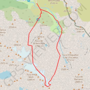 Itinéraire Aneto par le glacier de Barrancs, distance, dénivelé, altitude, carte, profil, trace GPS