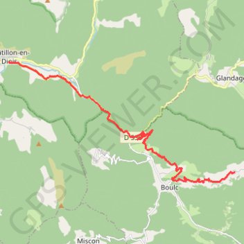 Itinéraire Grande Traversée des PréAlpes : Châtillon-en-Diois - Les Tatins, distance, dénivelé, altitude, carte, profil, trace GPS