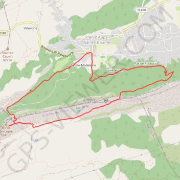 Itinéraire Plan d'Aups, distance, dénivelé, altitude, carte, profil, trace GPS