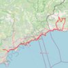 Itinéraire Villeneuve-Loubet - Perinaldo (Italie), distance, dénivelé, altitude, carte, profil, trace GPS