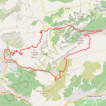 Itinéraire Le pic de Bertagne, distance, dénivelé, altitude, carte, profil, trace GPS