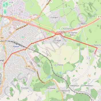 Itinéraire PAR BELLEVUE 18,03, distance, dénivelé, altitude, carte, profil, trace GPS