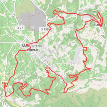 Itinéraire Rando découverte Malemort-du-Comtat - Blauvac, distance, dénivelé, altitude, carte, profil, trace GPS