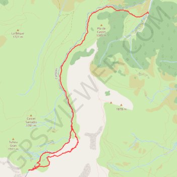 Itinéraire Lac de Montarrouye, distance, dénivelé, altitude, carte, profil, trace GPS