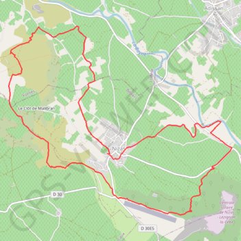 Itinéraire Sentiers des troupeaux à Nizas, distance, dénivelé, altitude, carte, profil, trace GPS