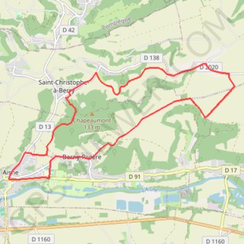 Itinéraire Sur les traces des Poilus, distance, dénivelé, altitude, carte, profil, trace GPS