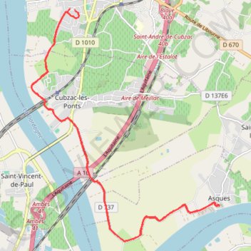 Itinéraire Sortie à Asques, distance, dénivelé, altitude, carte, profil, trace GPS