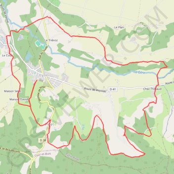 Itinéraire Randonnée à Eyzin-Pinet, distance, dénivelé, altitude, carte, profil, trace GPS