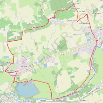 Itinéraire 72-404, distance, dénivelé, altitude, carte, profil, trace GPS