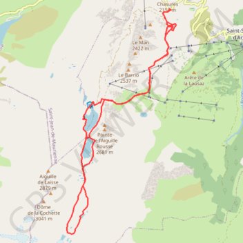 Itinéraire Randonnée glacier de saint sorlin, distance, dénivelé, altitude, carte, profil, trace GPS