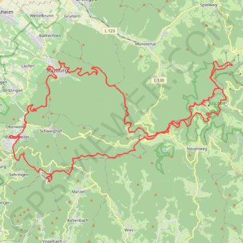 Itinéraire Autour du Belchen et du Blauen, distance, dénivelé, altitude, carte, profil, trace GPS