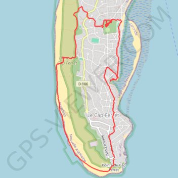 Itinéraire Phare du Cap Ferret, distance, dénivelé, altitude, carte, profil, trace GPS