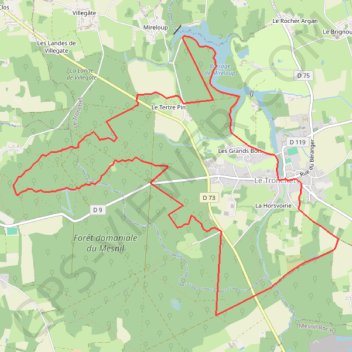Itinéraire La forêt du Mesnil - Le Tronchet, distance, dénivelé, altitude, carte, profil, trace GPS