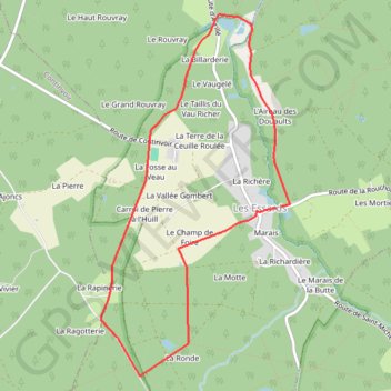 Itinéraire Boucle de Les Essards, distance, dénivelé, altitude, carte, profil, trace GPS