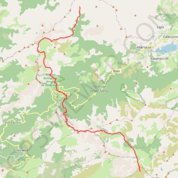 Itinéraire GR20 Refuge de Tighjettu Refuge de Manganu, distance, dénivelé, altitude, carte, profil, trace GPS