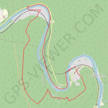 Itinéraire De Laifour à Anchamps par les rochers des Dames de Meuse, distance, dénivelé, altitude, carte, profil, trace GPS