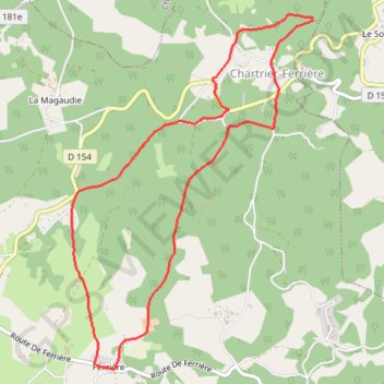 Itinéraire Circuit n°3 : Chartrier Maillet Ferrière, distance, dénivelé, altitude, carte, profil, trace GPS