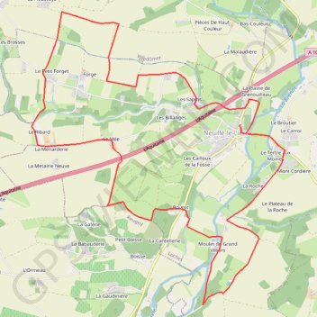 Itinéraire Neuillé-le-Lierre, distance, dénivelé, altitude, carte, profil, trace GPS