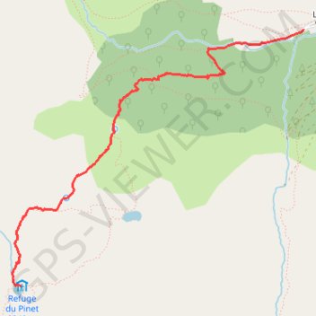 Itinéraire Le refuge de l'Étang du Pinet, distance, dénivelé, altitude, carte, profil, trace GPS
