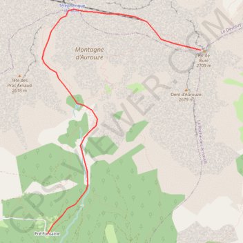 Itinéraire Pic de Bure, distance, dénivelé, altitude, carte, profil, trace GPS