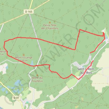 Itinéraire Randonnée saint crepin aux bois, distance, dénivelé, altitude, carte, profil, trace GPS