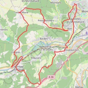 Itinéraire Circuit des deux demis quintaux, distance, dénivelé, altitude, carte, profil, trace GPS