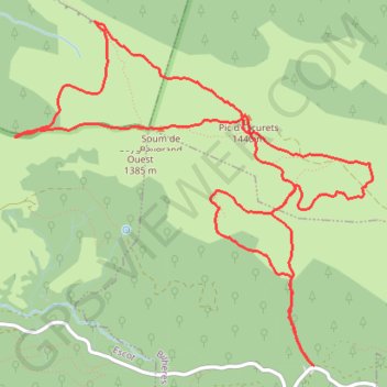 Itinéraire Senzouens, Escurets, Baygrand en circuit depuis le col de Marie Blanque, distance, dénivelé, altitude, carte, profil, trace GPS