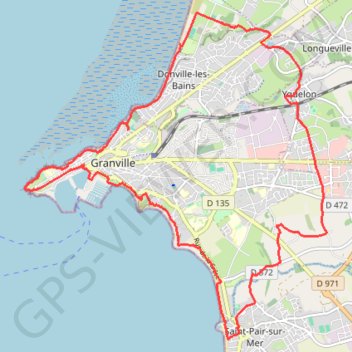 Itinéraire Saint-Pair-sur-Mer (50380), distance, dénivelé, altitude, carte, profil, trace GPS
