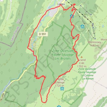 Itinéraire Lélex Mont Jura 16Km, distance, dénivelé, altitude, carte, profil, trace GPS