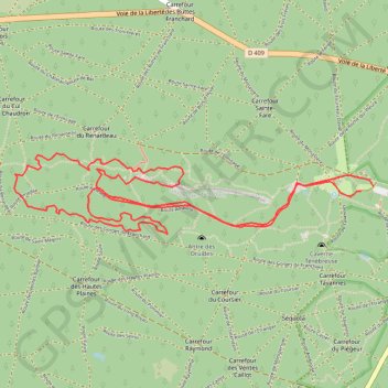 Itinéraire Franchard - Cuisinière : Parcours Montagne, distance, dénivelé, altitude, carte, profil, trace GPS